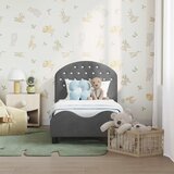  Okvir kreveta za malu djecu s naslonom Tamnosiva 70 x 140 cm | shoptok.hr
