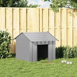 vidaXL Kućica za pse s krovom 85x107x81 cm pocinčani čelik | shoptok.hr