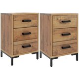 Maison Chic Dvo delni komplet Nočne omarice - Nočne mize 40x30x55 cm trdna borovina, (21687767) | Shoptok.si