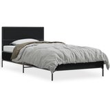 Furnova Posteljni okvir črn 100x200 cm inženirski les in kovina, (21933804) | Shoptok.si