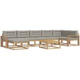  Set vanjskih sofa 8 kom. Bijela i svjetlosiva | shoptok.hr