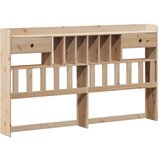 vidaXL Krevet s regalom za knjige bez madraca 180x200 cm od borovine | shoptok.hr