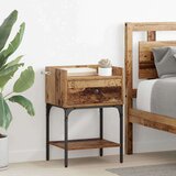 vidaXL Noćni ormarić Staro drvo 40 x 29 x 60 cm Konstruirano drvo | shoptok.hr