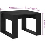 Bočni stolić crni 50 x 50 x 35 cm od konstruiranog drva | shoptok.hr
