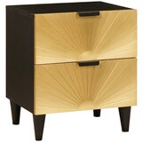 vidaXL Noćni ormarić s ladicama Crna i zlatna 40 x 33.5 x 46 cm Cijene