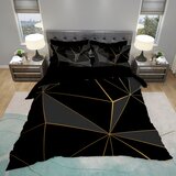 MEY HOME posteljina sa zlatnim motivima 3D crna Cene