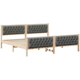 Krevetna konstrukcija s uzglavljem Tamno siva 200 x 200 cm | shoptok.hr