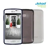 silikonski ovitek LG Optimus L50 D213N prozorno črn TPU/TB + Zaščitna folija