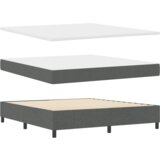 Box Spring Krevet s Madracem u Tamno Sivoj 180x200 cm Tkanina | shoptok.hr