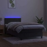  Box spring s madracem LED tamnosivi 100x200 cm baršun | shoptok.hr