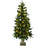 Mini božićno drvce 120 cm 100 LED lampica Topla bijela PVC i PE | shoptok.hr