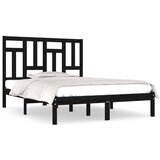 Furnova Posteljni okvir črn iz trdne borovine 200x200 cm, (21939442) | Shoptok.si
