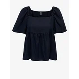 JDY Dark Blue Women's Linen Top Say - Women