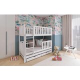 Drveni dečiji krevet na sprat lea sa tri kreveta i fiokom - beli - 190/200*90 cm Cene