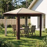 Gazebo bez bočne strane 2,6 x 2,6 m Krema i smeđa | Eponuda.com