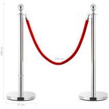  3-dijelni set VIP pregrade za red od nehrđajućeg čelika srebrni | shoptok.hr