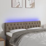 vidaXL LED posteljno vzglavje taupe 160x7x78/88 cm blago Cene