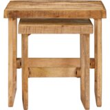 vidaXL Konec mize Rjava trden mangov les | Shoptok.si