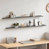  Zidne police 2 kom sive 115 x 9 x 3 cm | shoptok.hr