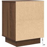 Noćni ormarić s LED svjetlima smeđi hrast 38x34x50 cm | Eponuda.com