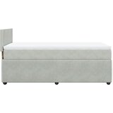 Box spring krevet s madracem svjetlosivi 80 x 200 cm baršunasti | shoptok.hr