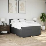  Krevet s oprugama i madracem tamnosivi 140x190 cm od tkanine | shoptok.hr