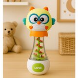 Zvečka za bebe s sovicom i šarenim lopticama 17 cm | shoptok.hr