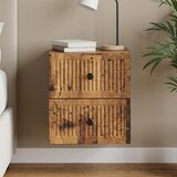  Noćni ormarić za montažu na zid Staro drvo 33 x 34,5 x 40 cm | Eponuda.com