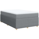vidaXL Boxspring postelja z vzmetnico svetlo siva 120x190 cm blago | Shoptok.si