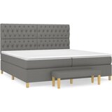 Maison Chic Box spring postelja - Vzmetna postelja z vzmetnico temno siva 200x200 cm blago SL19669, (21892816) | Shoptok.si