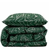 Södahl Zelena enojna posteljnina iz damasta 140x200 cm Abstract leaves –