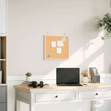 vidaXL Tabla iz plute z okvirjem iz masivnega borovega lesa 40x40 cm | Shoptok.si