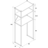 MID.YOU omarica za pralni stroj insasi, barva hrasta | Shoptok.si