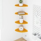  Lebdeća polica s policom s pohranom 4 pcs Žuta 18 x 18 x 2 cm | Eponuda.ba