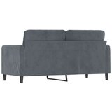 vidaXL Dvosed temno siv 140 cm žamet | Shoptok.si