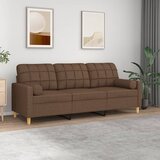 vidaXL Kavč dvosed z blazinami rjav 180 cm blago Cene