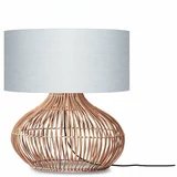 Good&Mojo Svetlo siva/naravna namizna svetilka s tekstilnim senčnikom (višina 60 cm) Kalahari –