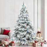 VidaXL Umestno božično drevo med 300 LED Zelena 240 cm PE in PVC Slike