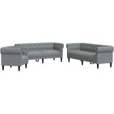  Kavčna garnitura Svetlo siva blago - - Svetlo siva - 71.1 - | Shoptok.si