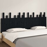  Stensko posteljno vzglavje črno 204x3x80 cm trdna borovina, (20735809) | Shoptok.si
