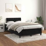 Box spring krevet s madracem crni 120 x 200 cm baršunasti | shoptok.hr