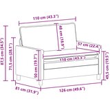 SOFA Tamnosiva 126 x 81 x 87,5 cm Baršun | shoptok.hr