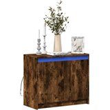  Komoda s LED boja dimljenog hrasta 72x34x61cm konstruirano drvo | shoptok.hr