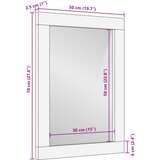  Zrcalo za kupaonicu Umjetnički hrast 50 x 70 x 2,5 cm | shoptok.hr