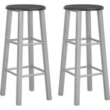  Barski stolci 2 kom srebrni MDF | shoptok.hr