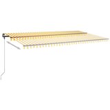  Samostojeća tenda na ručno uvlačenje 600 x 350 cm žuto-bijela | shoptok.hr