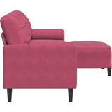  Trosjed s tabureom crvena boja vina 210 cm baršunasti | Eponuda.com