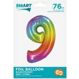  Balon folija v barvah mavrice, 76 cm - številka 9 Cene