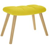 Stolica za ljuljanje s tabureom za noge svjetložuta tkanina | Eponuda.com
