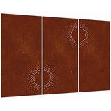  Vrtni zidni ukrasi 3 kom 105x55 cm čelik COR-TEN uzorak sunca | Eponuda.ba